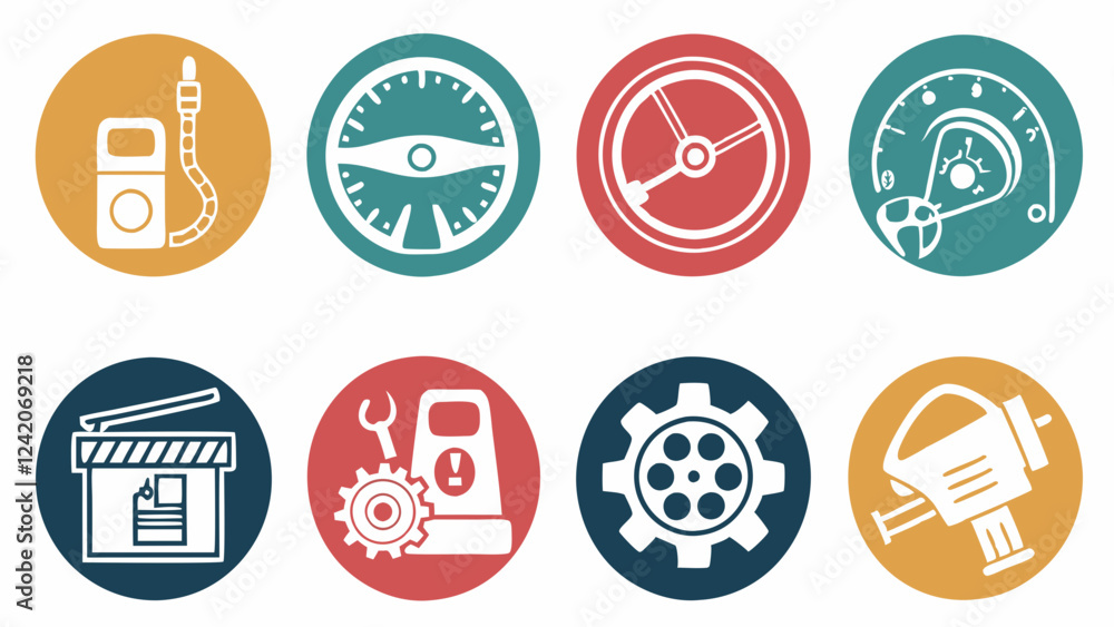 Automotive Industry Icon Set Automotive Industry Icon Set