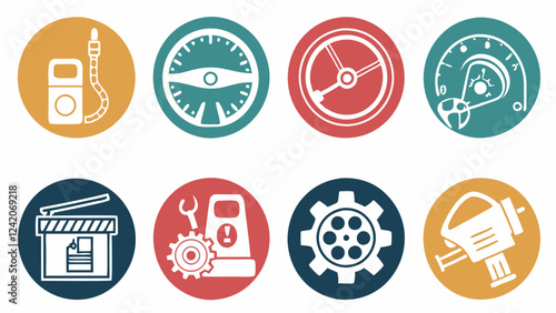 Automotive Industry Icon Set