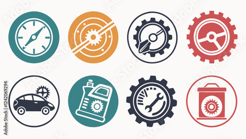 Automotive Industry Icon Set