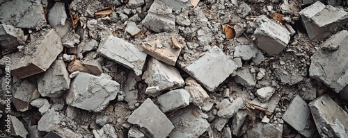 Wallpaper Mural Pile of gray concrete debris forming an abstract background Torontodigital.ca