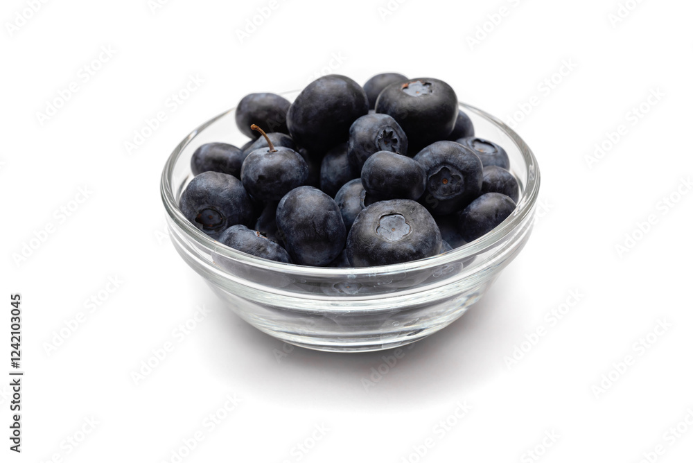 Bowl of Fresh Blueberries on a white background Bowl of Fresh Blueberries on a white background