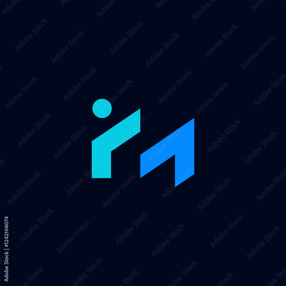 RM Letter Man Growth Company logo design RM Letter Man Growth Company logo design