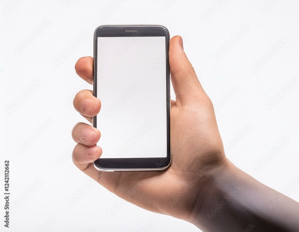 スマホを持った手のクローズアップ スマホを持った手のクローズアップ