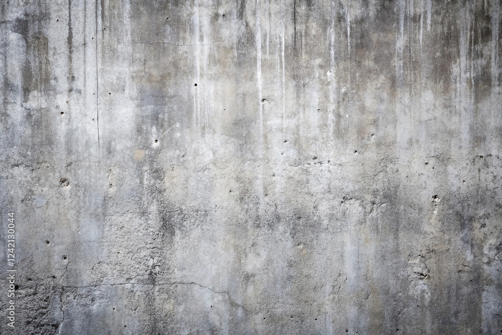 Obraz premium Weathered grey concrete wall texture background, urban backdrop, design element