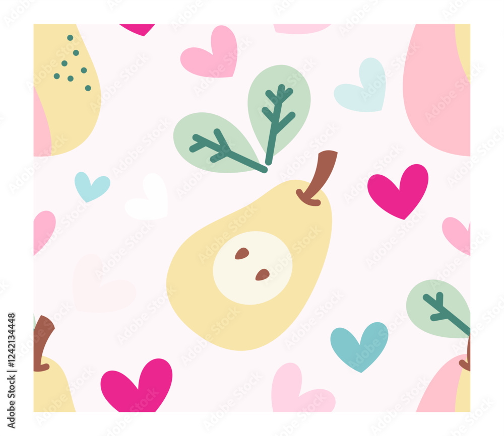 Scrapbook, fundo, patterns, padrão de repetição, estampa, peras, frutas, primavera Scrapbook, fundo, patterns, padrão de repetição, estampa, peras, frutas, primavera