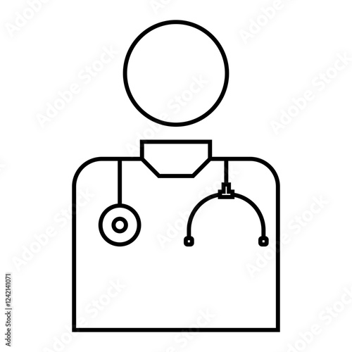 Doctor icon. outline icon style