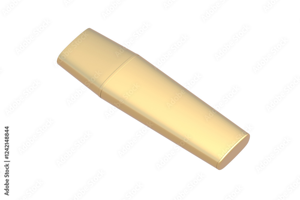 Golden felt pen with cap isolated on white background. 3d render Golden felt pen with cap isolated on white background. 3d render