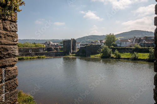 Views from the Caerphilly Castle in Wales photo