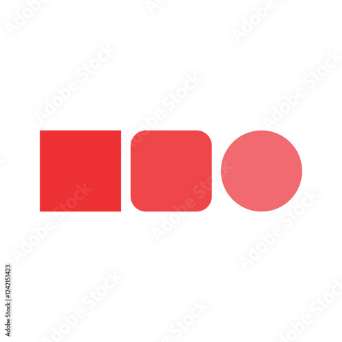 Logo transformation unique design with blank background