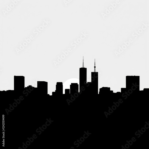 Seattle vector line art skyline illustration skyline silhouette 