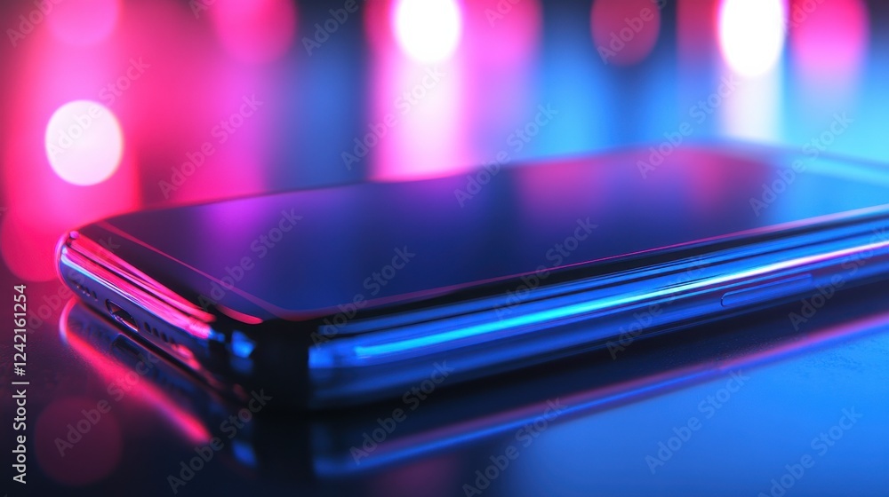 Modern Mobile Phone Design with Soft Lighting Effects Modern Mobile Phone Design with Soft Lighting Effects