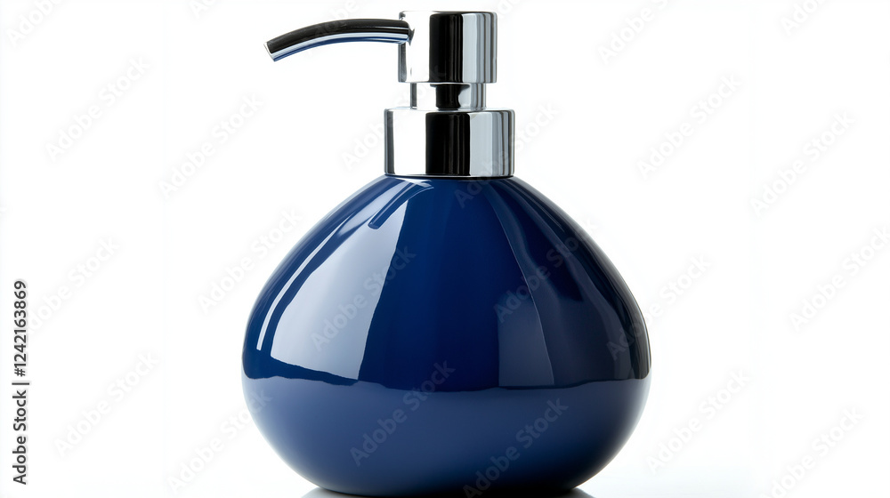 modern dispenser blue bottle with a pump , on white background . cream , shampoo , cosmetic , soap , gel modern dispenser blue bottle with a pump , on white background . cream , shampoo , cosmetic , soap , gel
