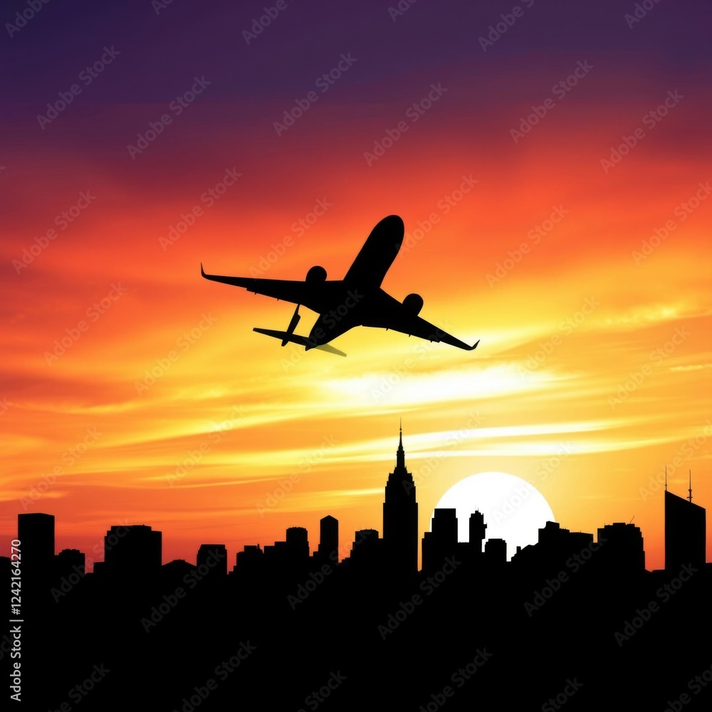 A high quality unique urban view skyline silhouette A high quality unique urban view skyline silhouette