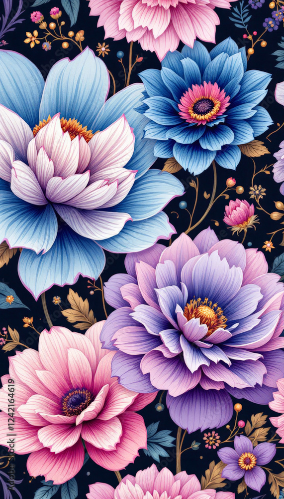 Obraz premium macro flower illustration flora backgraund