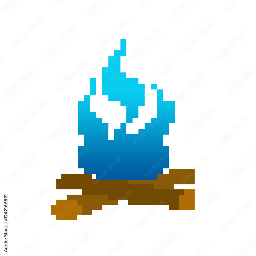 pixel flame vector illustration pixel flame vector illustration