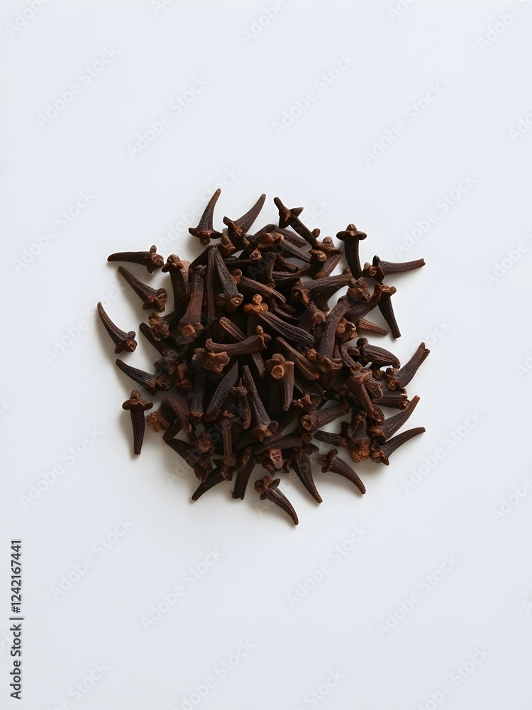 Obraz premium Cloves with Unique Shape and Texture Against Clean Background