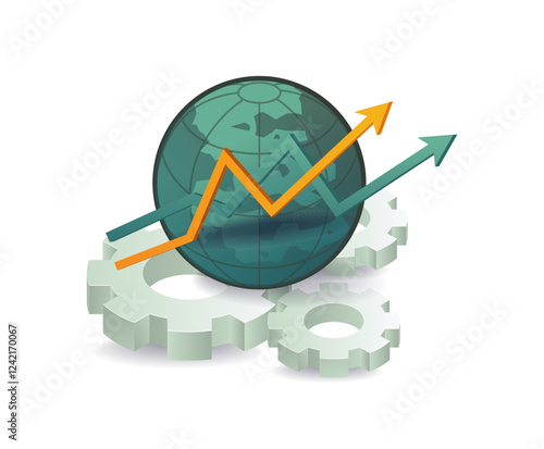 Development of the business world illustration concept