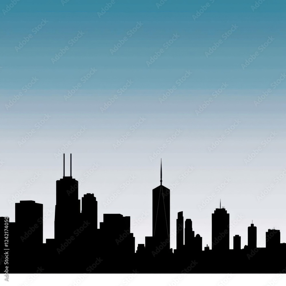Stunning views of the city skyline in the distance the silhouette contrasts with the colorful sunset skyline silhouette Stunning views of the city skyline in the distance the silhouette contrasts with the colorful sunset skyline silhouette