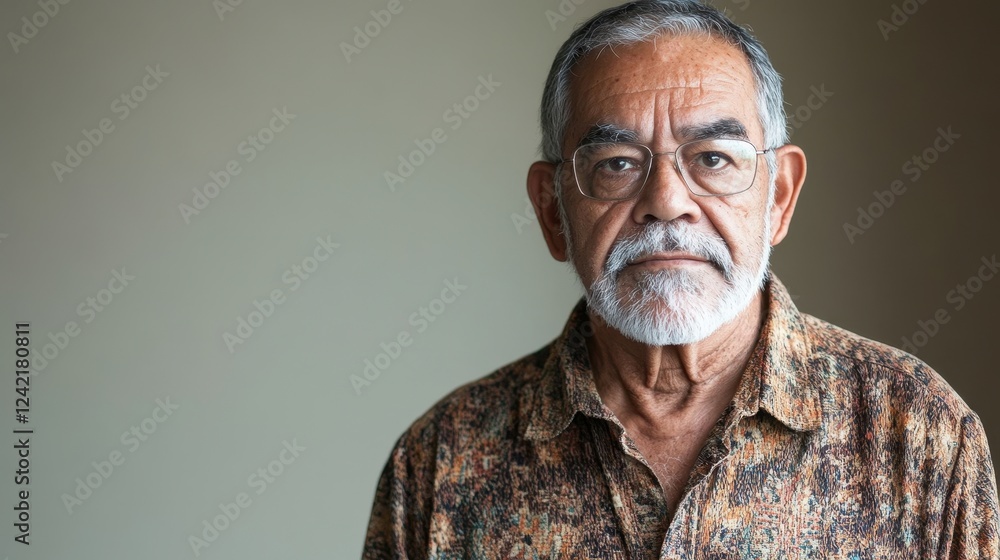 Obraz premium Portrait of a Serious Senior Man