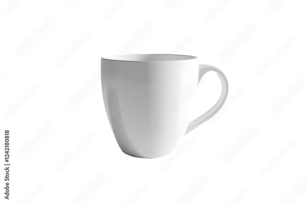 Sleek and Elegant White Porcelain Coffee Mug, Perfect for Everyday Use and Special Occasions Sleek and Elegant White Porcelain Coffee Mug, Perfect for Everyday Use and Special Occasions