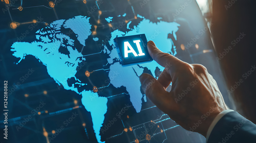Artificial intelligence digital technology AI agent chatbot data analysis, cybersecurity data analytics global business network nodes Artificial intelligence digital technology AI agent chatbot data analysis, cybersecurity data analytics global business network nodes