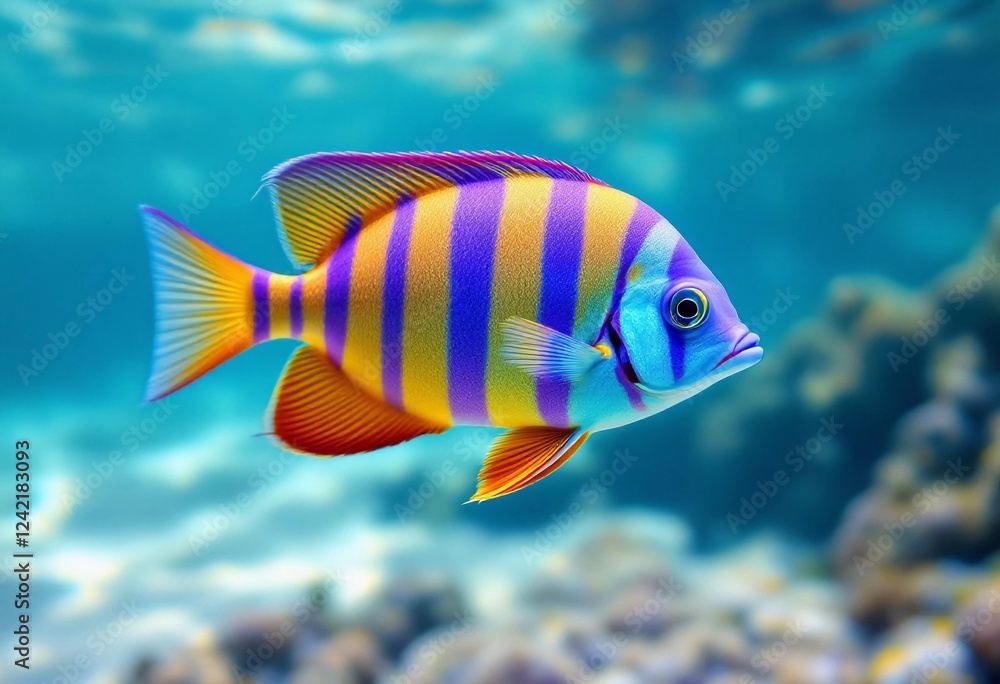 Fototapeta premium Vibrant Rainbow Fish in Ocean Paradise