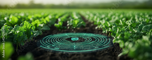 Digital technology integrated into modern agriculture landscape.