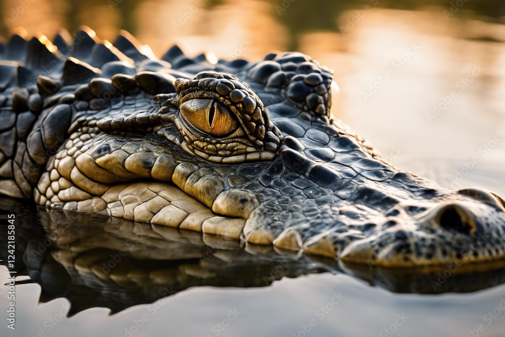Obraz premium close up of a crocodile