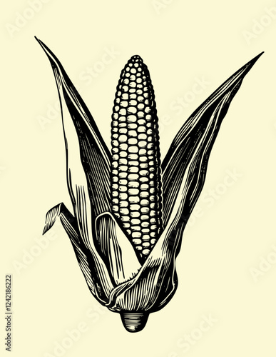 Mazorca de maíz vector