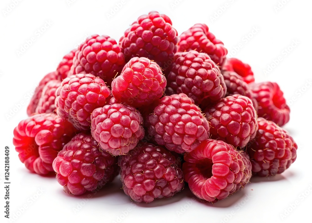 Red Raspberry Isolated on White Background Red Raspberry Isolated on White Background