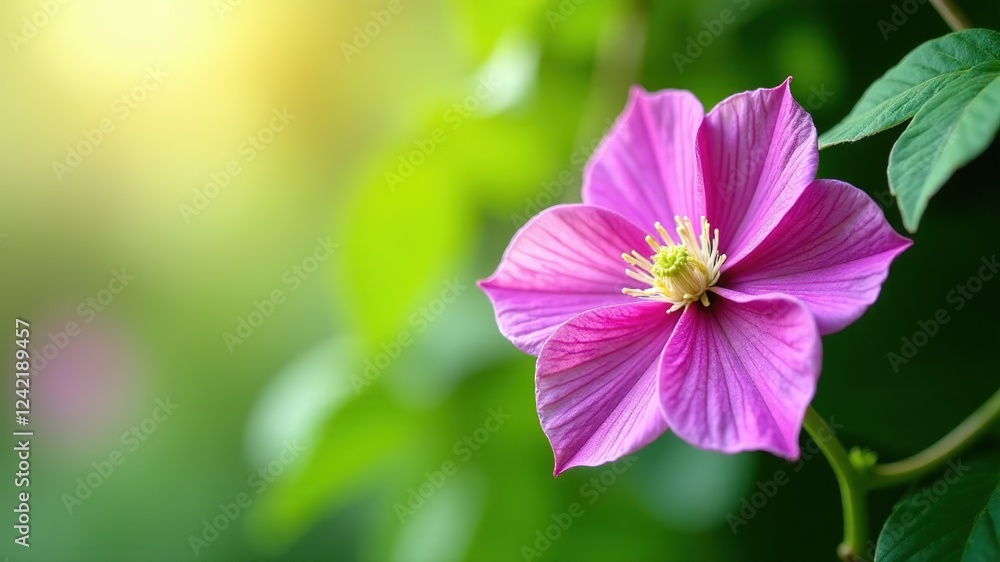 Stunning Clematis in a Garden - Vibrant Floral Photography Stunning Clematis in a Garden - Vibrant Floral Photography