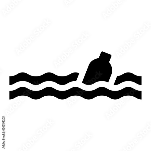 bottle in water icon