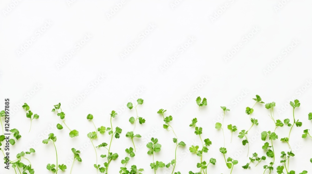 Microgreen Meadow: A vibrant cluster of fresh microgreens flourishes, their tiny leaves displaying a spectrum of verdant hues, set against a clean backdrop. Microgreen Meadow: A vibrant cluster of fresh microgreens flourishes, their tiny leaves displaying a spectrum of verdant hues, set against a clean backdrop.