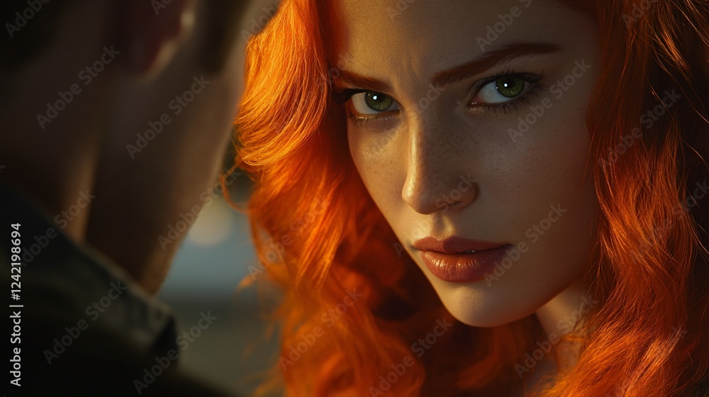 Fiery Gaze: The Allure of the Red-Haired Enchantress Fiery Gaze: The Allure of the Red-Haired Enchantress