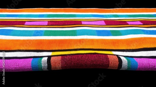 Colorful Striped Fabric Texture