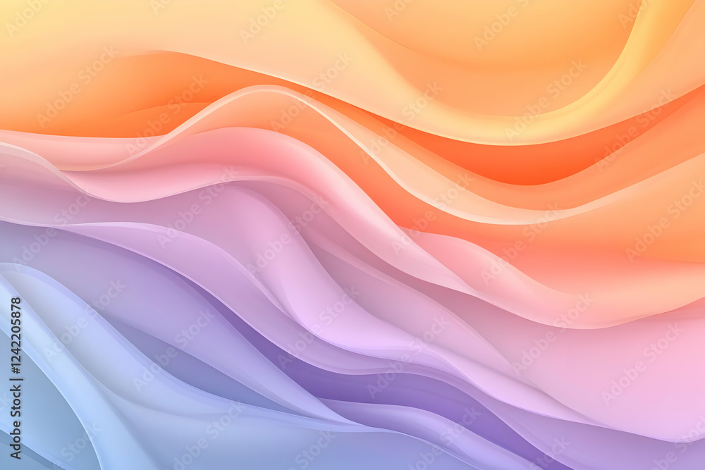 Fototapeta premium Abstract pastel waves, design background