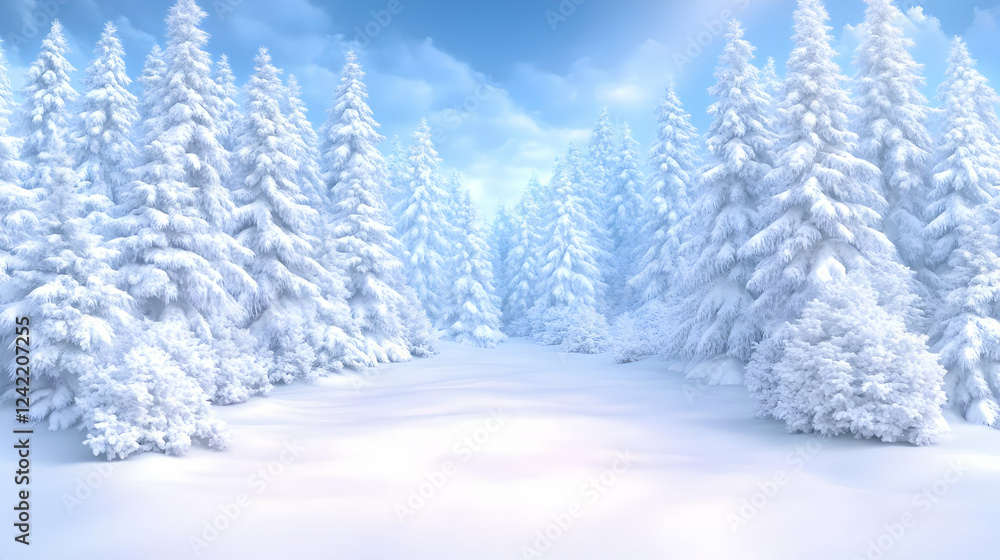 Snowy forest winter wonderland Snowy forest winter wonderland