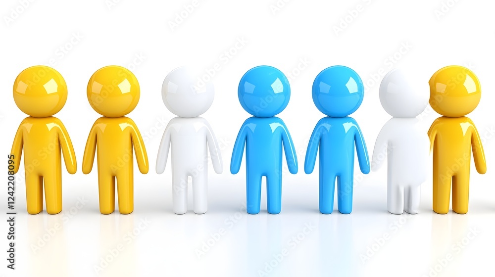 Abstract depicting a structured 3D grid arrangement of diverse icons representing family diversity and the interconnected nature of Abstract depicting a structured 3D grid arrangement of diverse icons representing family diversity and the interconnected nature of
