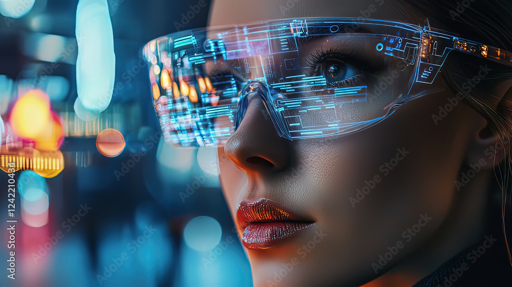 Hyper-realistic personal assistant managing security cameras, intricate holographic surveillance display Hyper-realistic personal assistant managing security cameras, intricate holographic surveillance display
