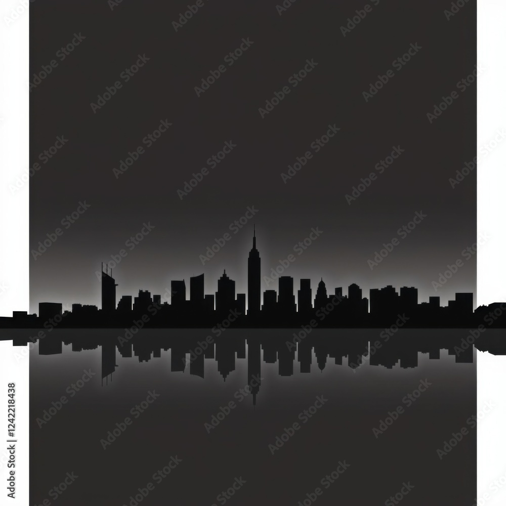 Airplane flying over a city skyline at sunset vibrant colors in the sky skyline silhouette Airplane flying over a city skyline at sunset vibrant colors in the sky skyline silhouette