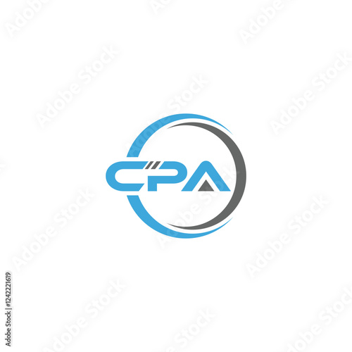 CPA letter logo design vector