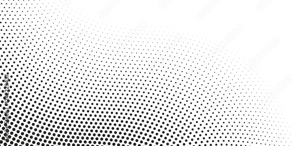 Abstract halftone gray dots gradient on white background, Curved twisted slanting design or waved lines pattern, Templates for business Abstract halftone gray dots gradient on white background, Curved twisted slanting design or waved lines pattern, Templates for business