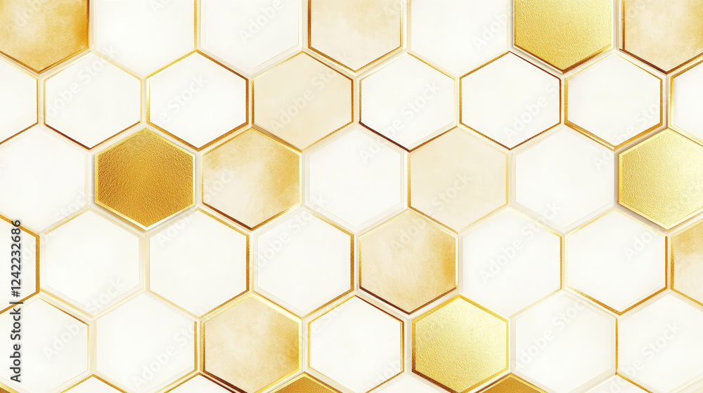 Luxury Gold Honeycomb Pattern Elegant Geometric Design Luxury Gold Honeycomb Pattern Elegant Geometric Design