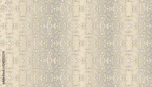 Golden Geometric Seamless Pattern Background, vector pattern