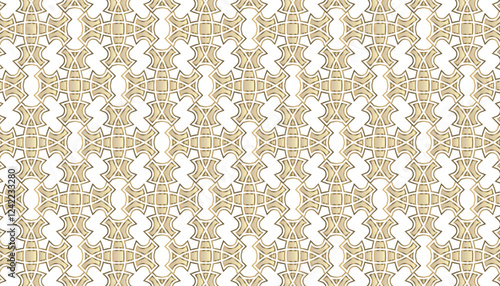 Golden Geometric Seamless Pattern Background, vector pattern
