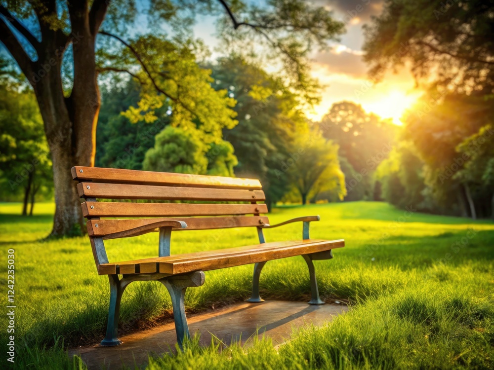 Relax and unwind on picturesque wooden park benches; perfect city or garden seating. Relax and unwind on picturesque wooden park benches; perfect city or garden seating.