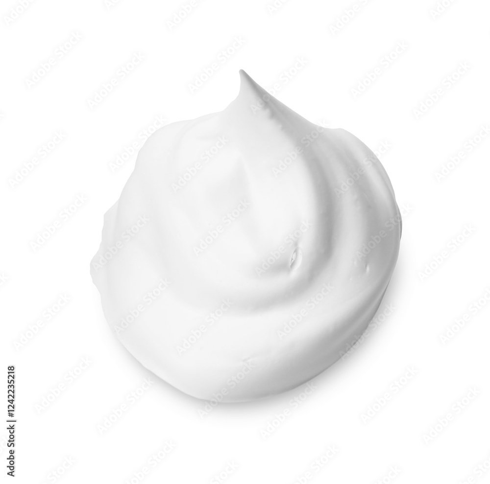 Sample of fluffy foam isolated on white Sample of fluffy foam isolated on white