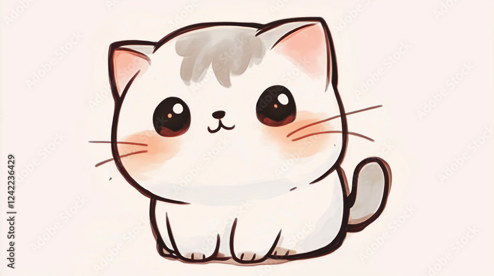 cute cat cartoon illustration cute cat cartoon illustration