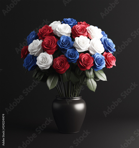 Obraz na płótnie bouquet of roses in a vase w salonie
