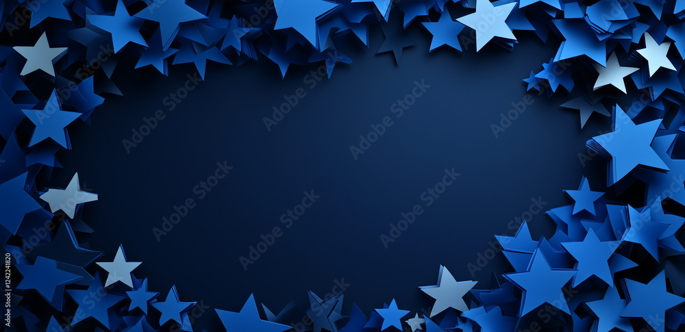 abstract blue background with stars